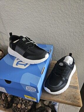 Hey Dude Kids Black and White Sneakers
